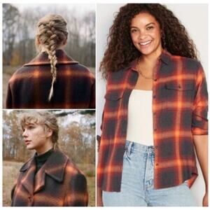 Old Navy S Flannel The Boyfriend Shirt Plaid Taylor Swift 1 1772